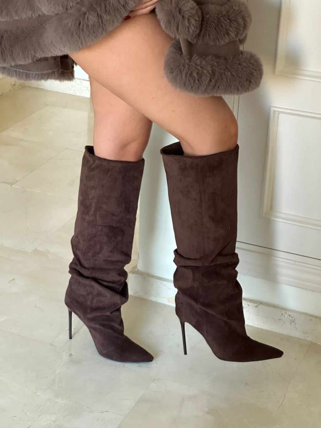 ‘BOSTON‘ suede knee high boots