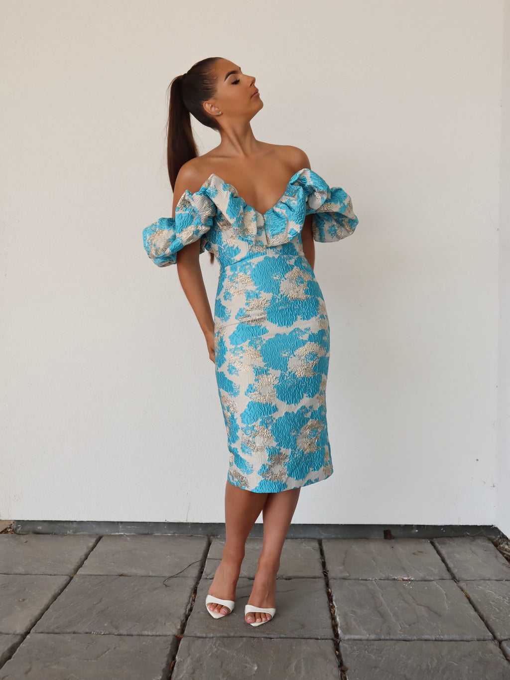 ‘AT THE RACES’ Midi Dress