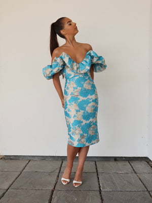 ‘AT THE RACES’ Midi Dress