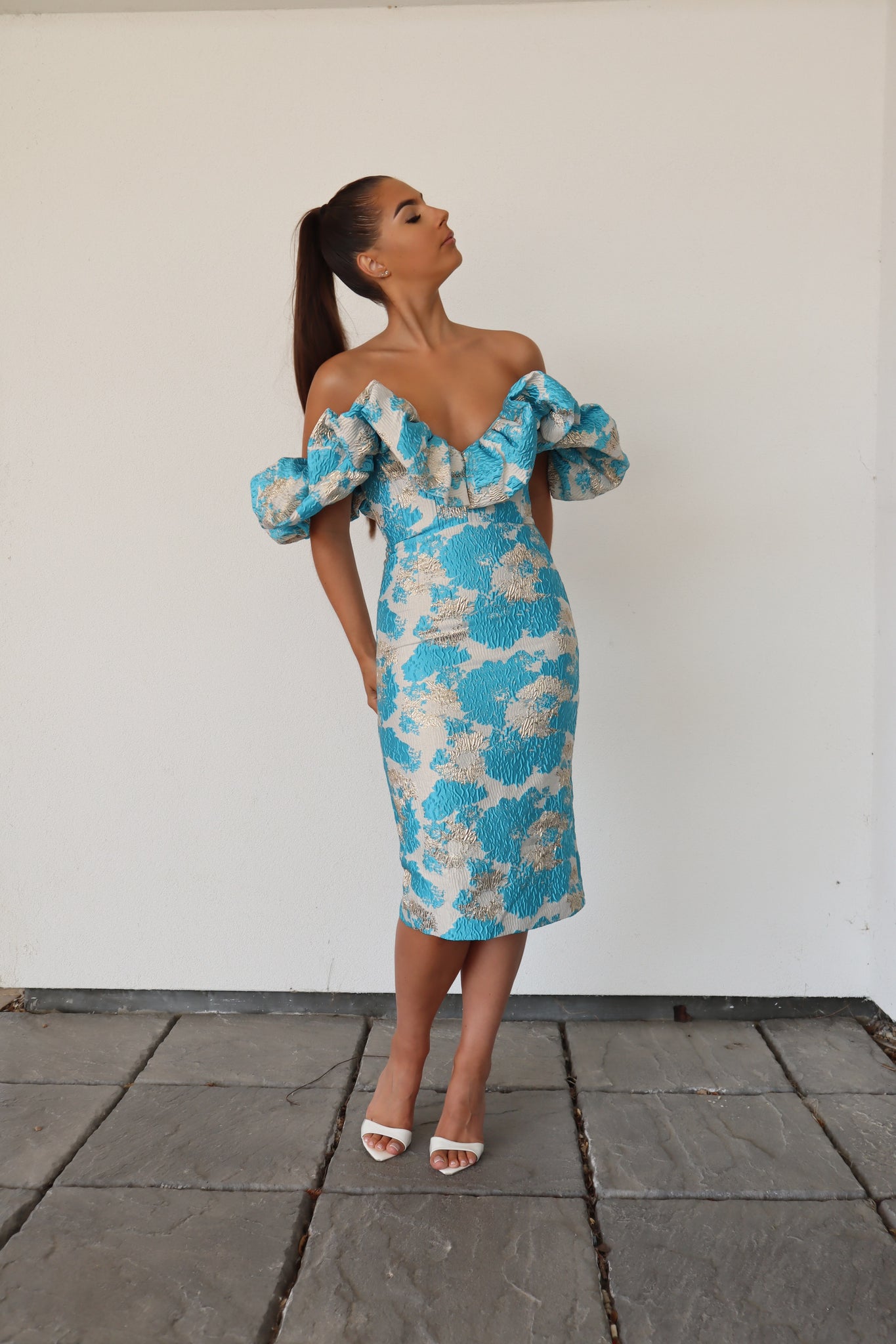 ‘AT THE RACES’ Midi Dress