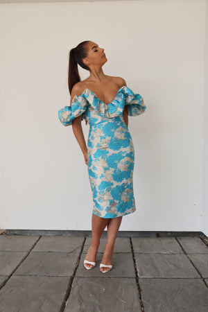 ‘AT THE RACES’ Midi Dress