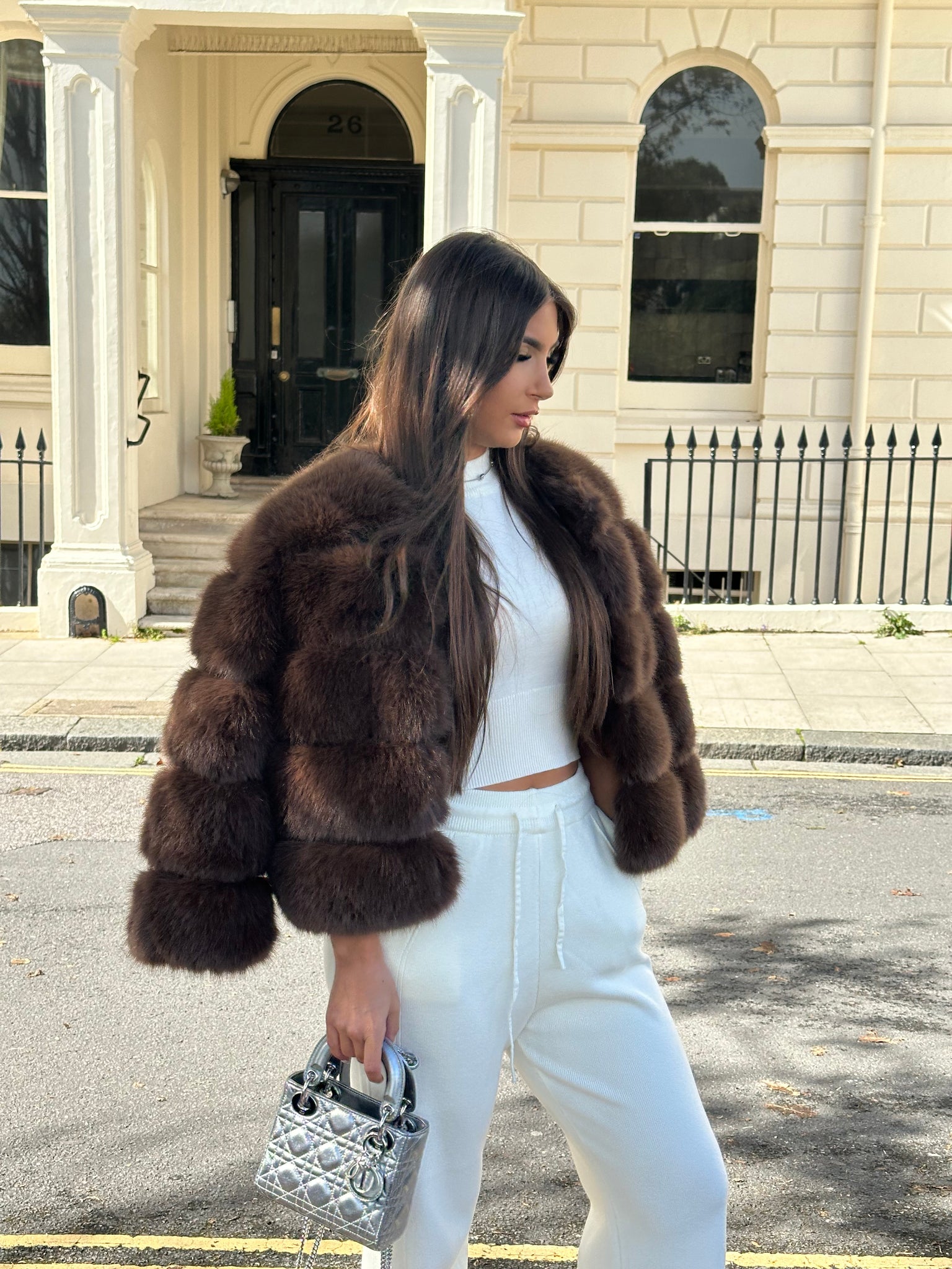 ‘FASHION WEEK’ Faux Fur Coat - Chocolate