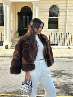 ‘FASHION WEEK’ Faux Fur Coat - Chocolate