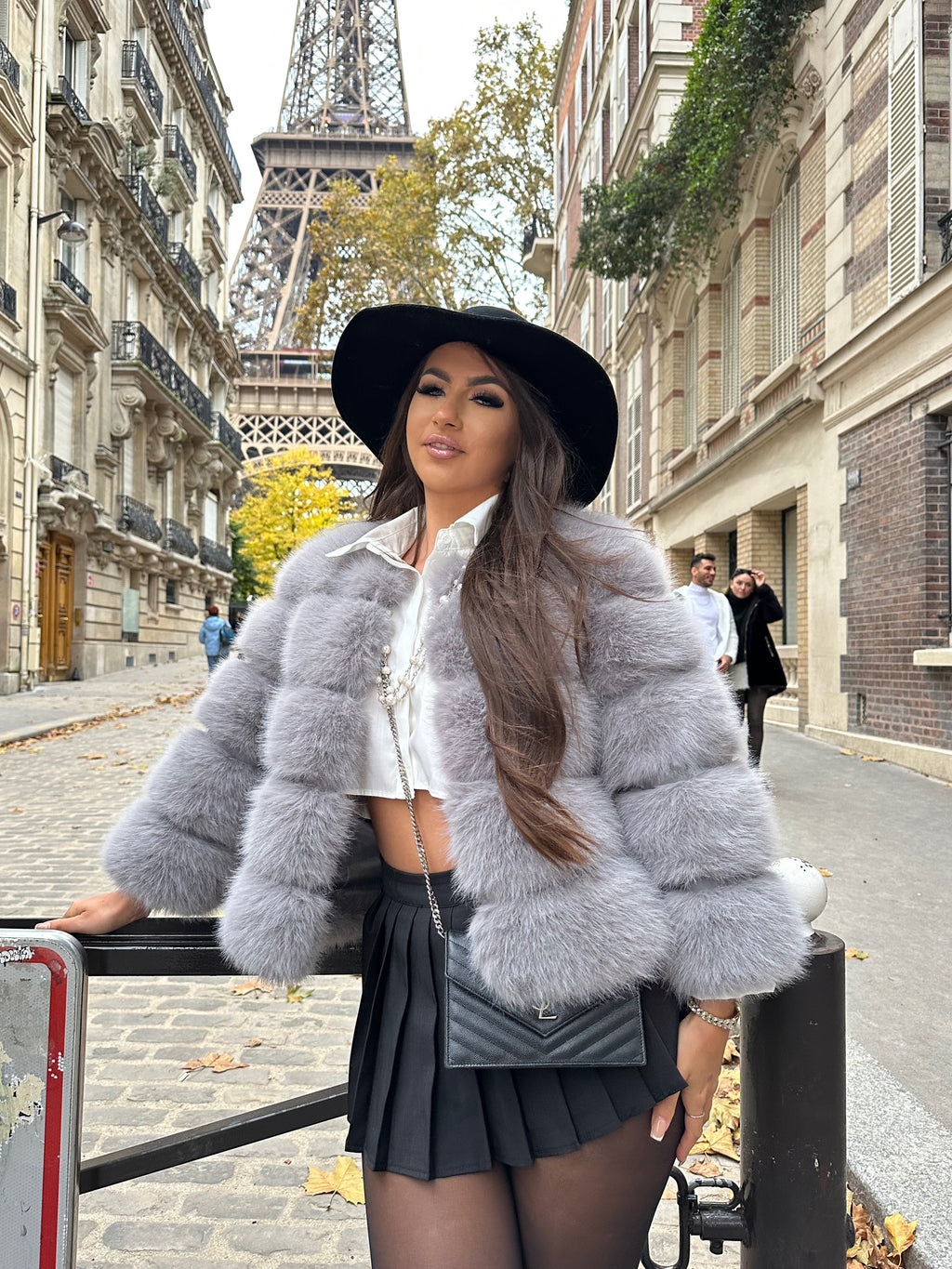 ‘FASHION WEEK’ Faux Fur Coat - Grey