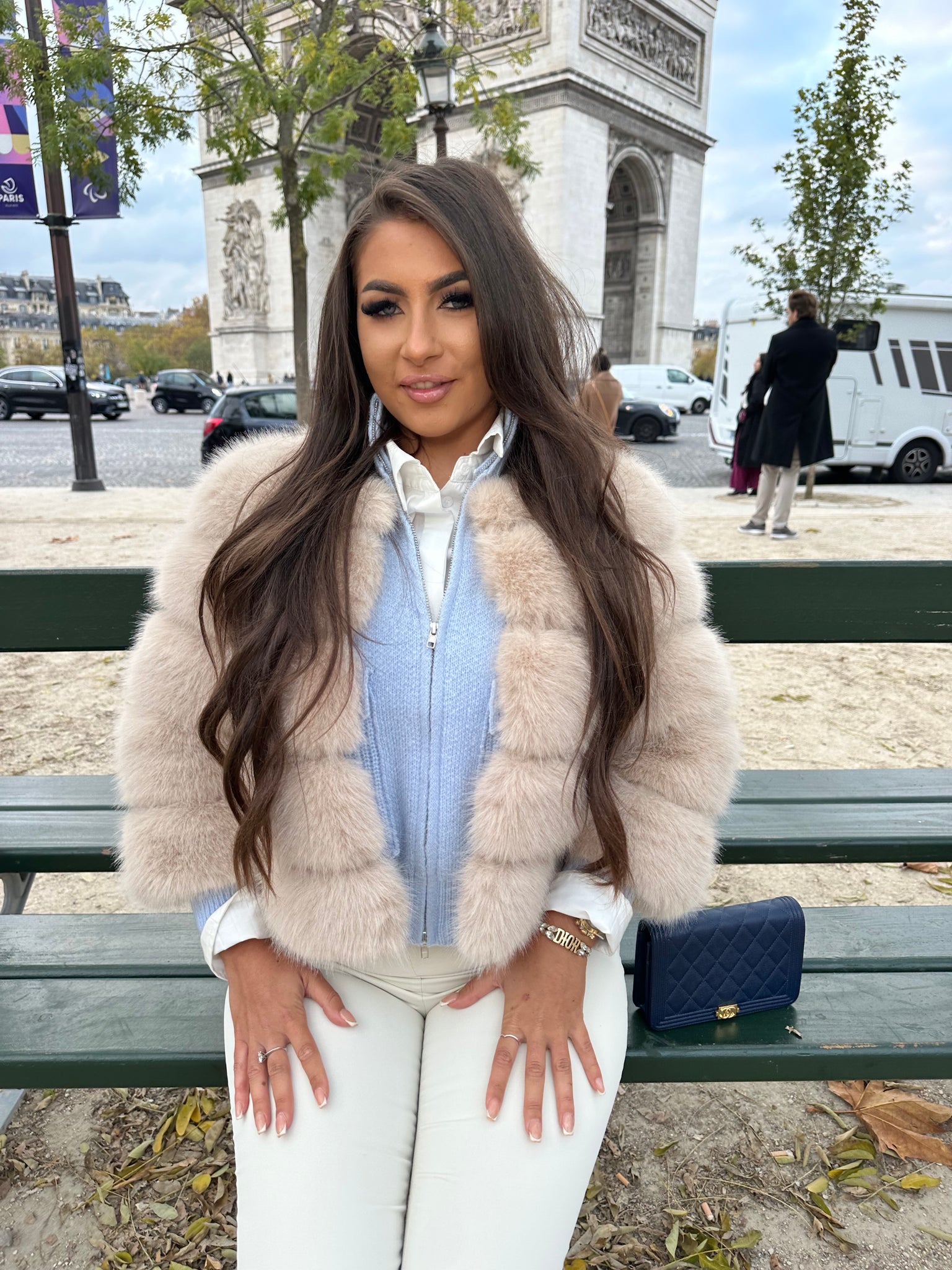 ‘FASHION WEEK’ Faux Fur Coat - Beige