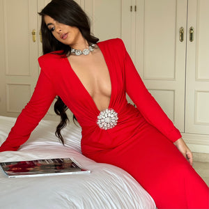 ‘RED ALERT’ Maxi Dress