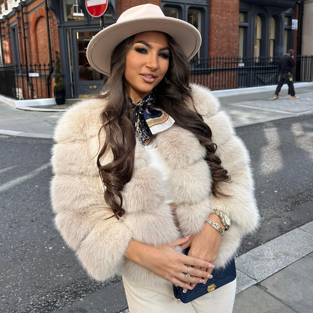 ‘FASHION WEEK’ Faux Fur Coat - Beige
