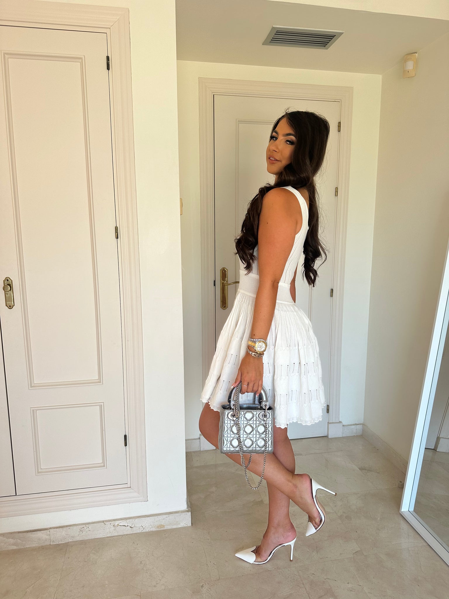‘MAISON’ Knitted Dress - White