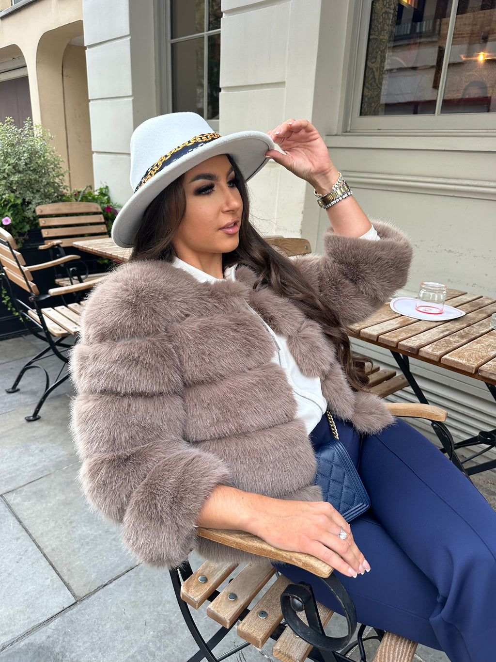 ‘FASHION WEEK’ Faux Fur Coat - Mocha