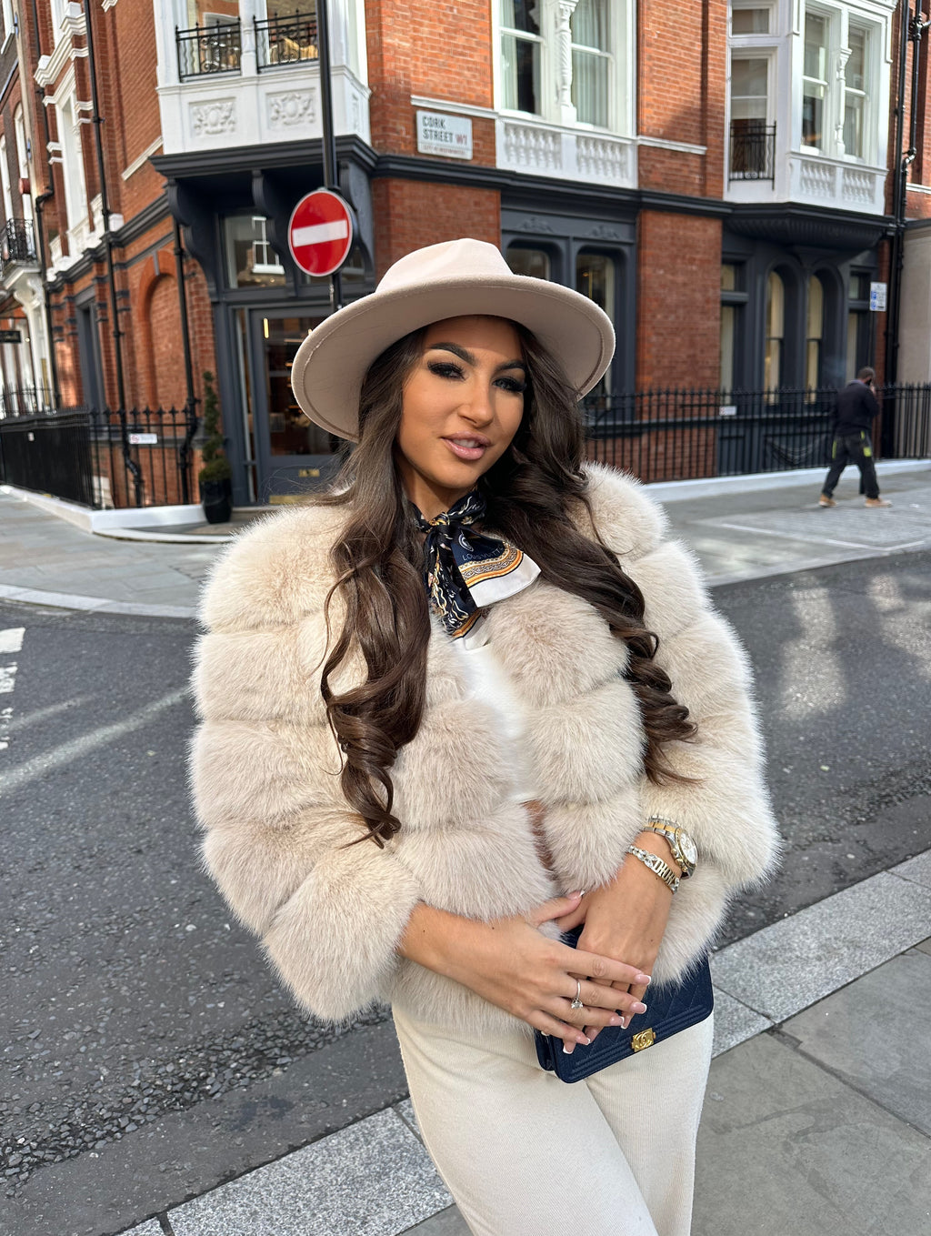 ‘FASHION WEEK’ Faux Fur Coat - Beige