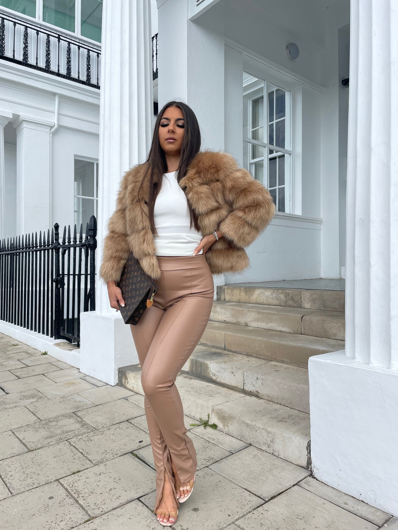 Beckie faux outlet fur coat