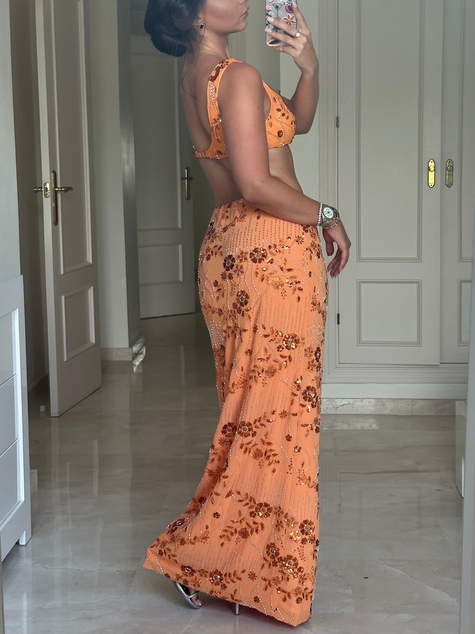 ‘ZEST OF LIFE‘ Embellished maxi co ord