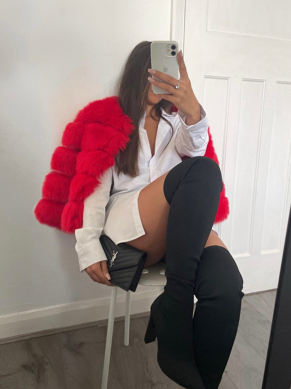 ‘FASHION WEEK’ Faux Fur Coat - Red