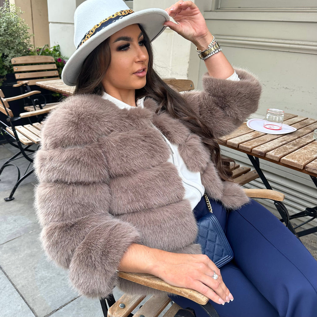 ‘FASHION WEEK’ Faux Fur Coat - Mocha