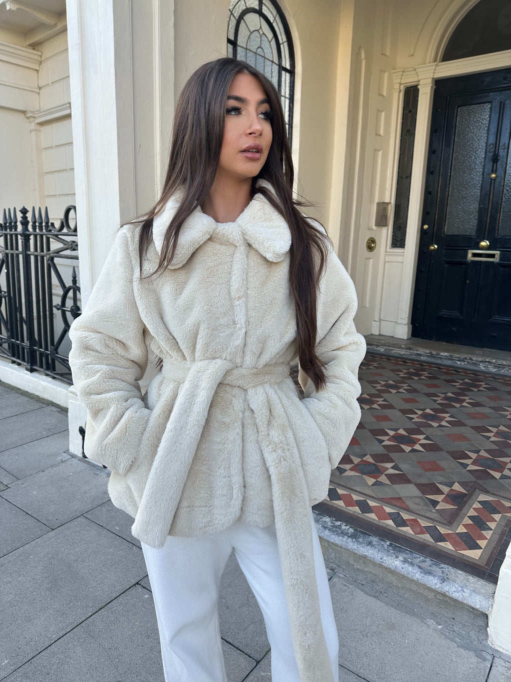 ‘ANNABELS’ Belted Fur Coat