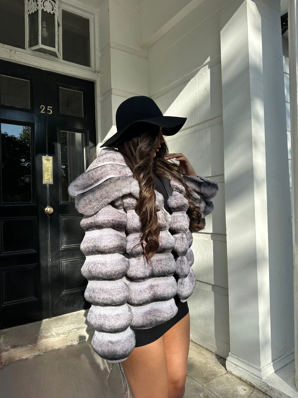 ‘MOSCOW’ Faux Chinchilla Fur Coat