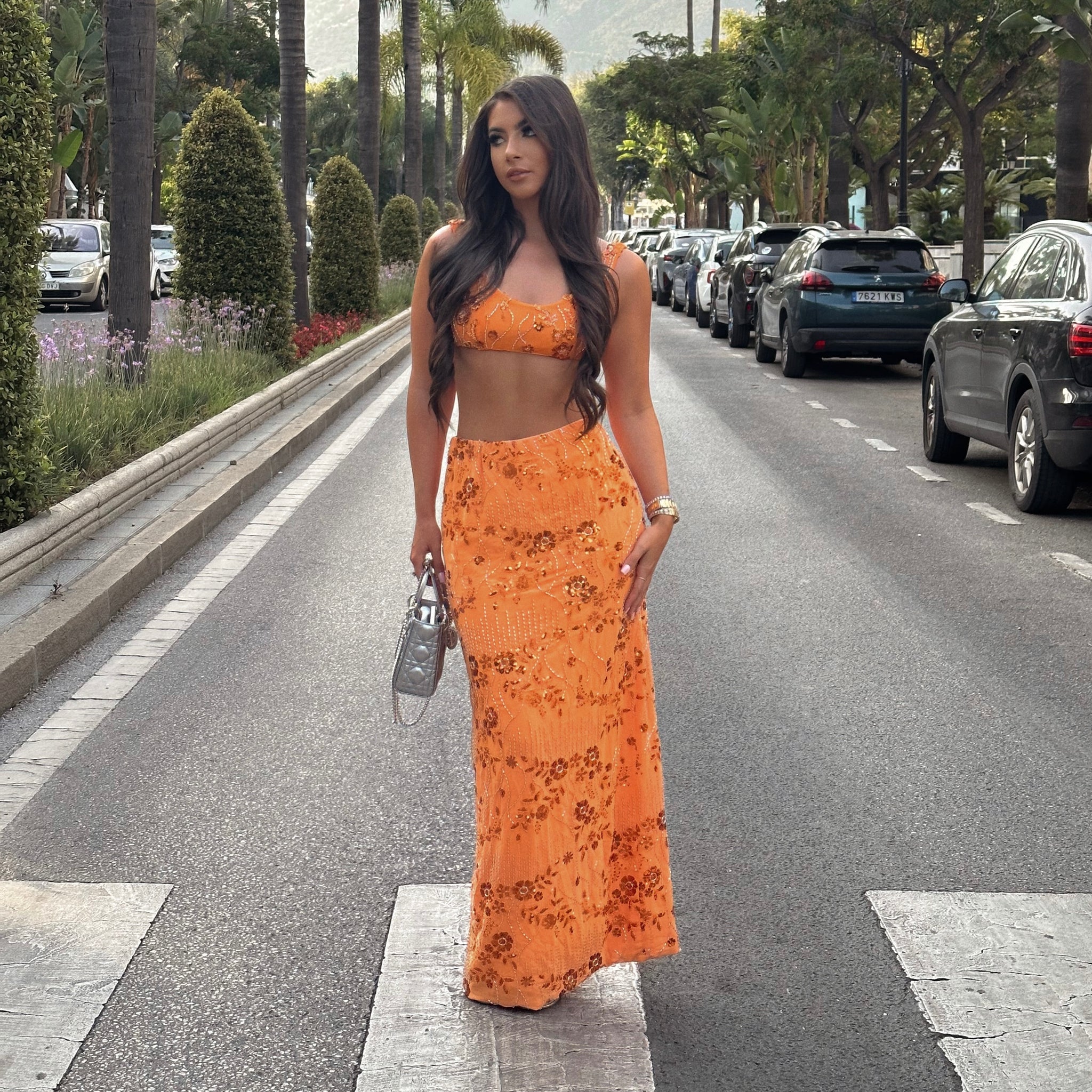 ‘ZEST OF LIFE‘ Embellished maxi co ord