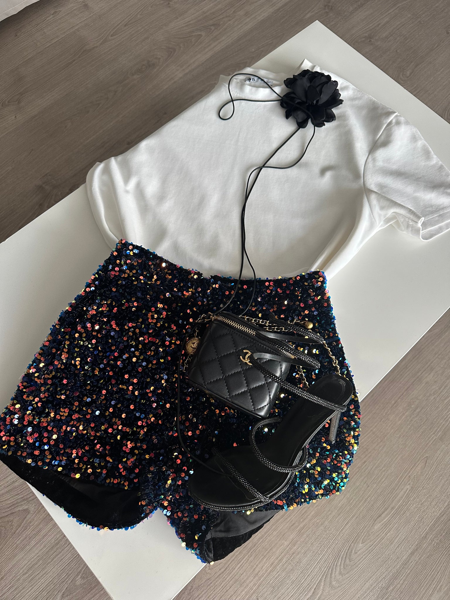 ‘DISCO DANCER‘ Sequin Shorts