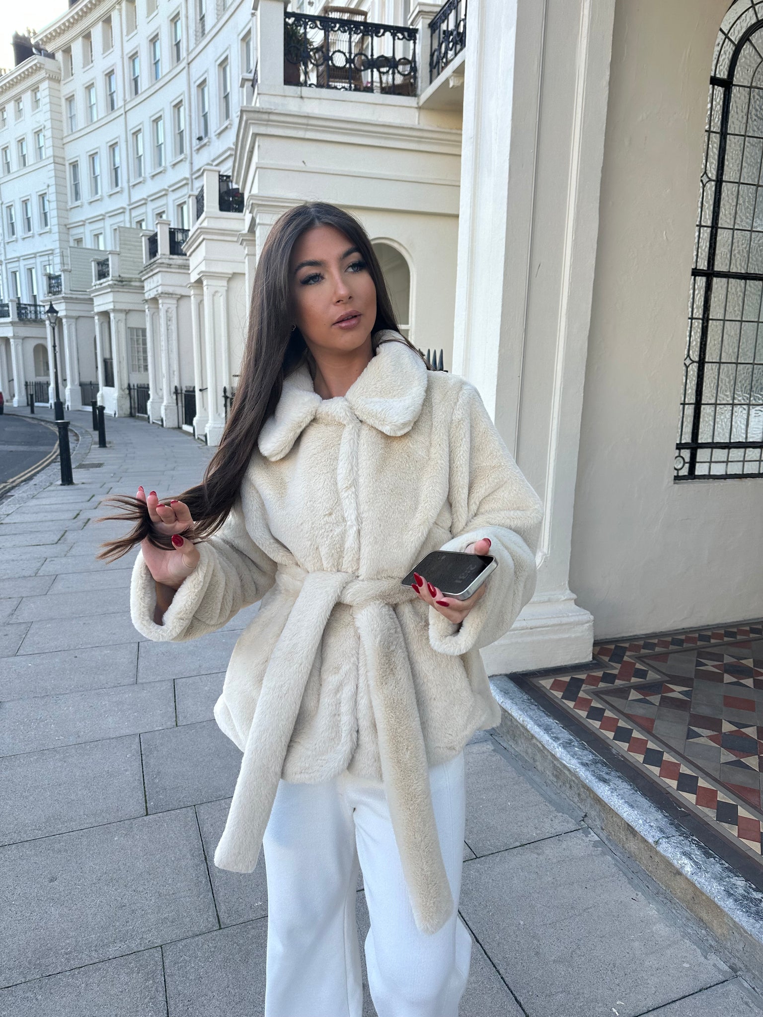 ‘ANNABELS’ Belted Fur Coat