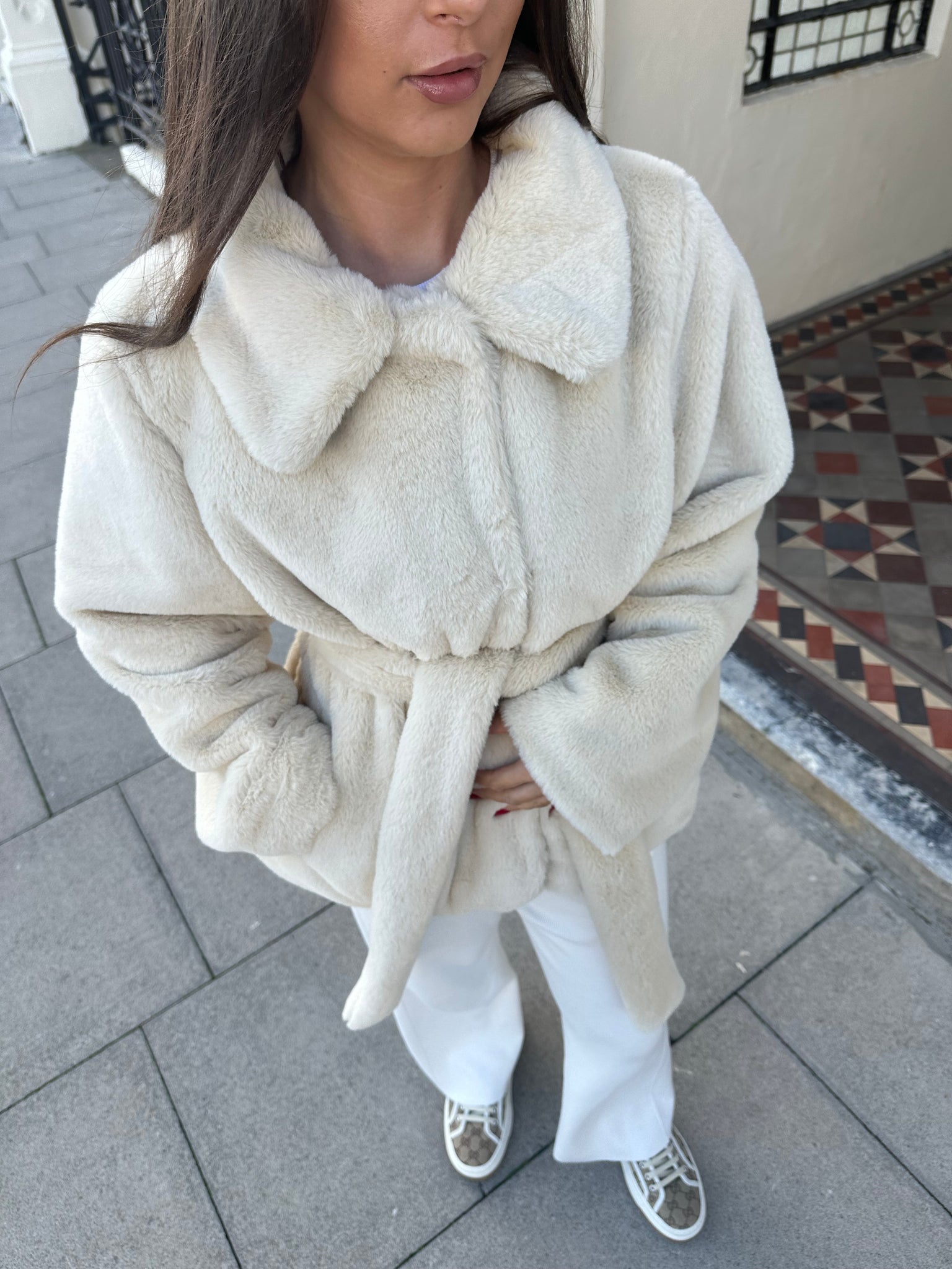 ‘ANNABELS’ Belted Fur Coat