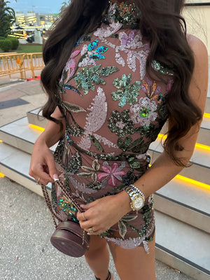 ‘PARADISE’ Sequin Embellished Dress