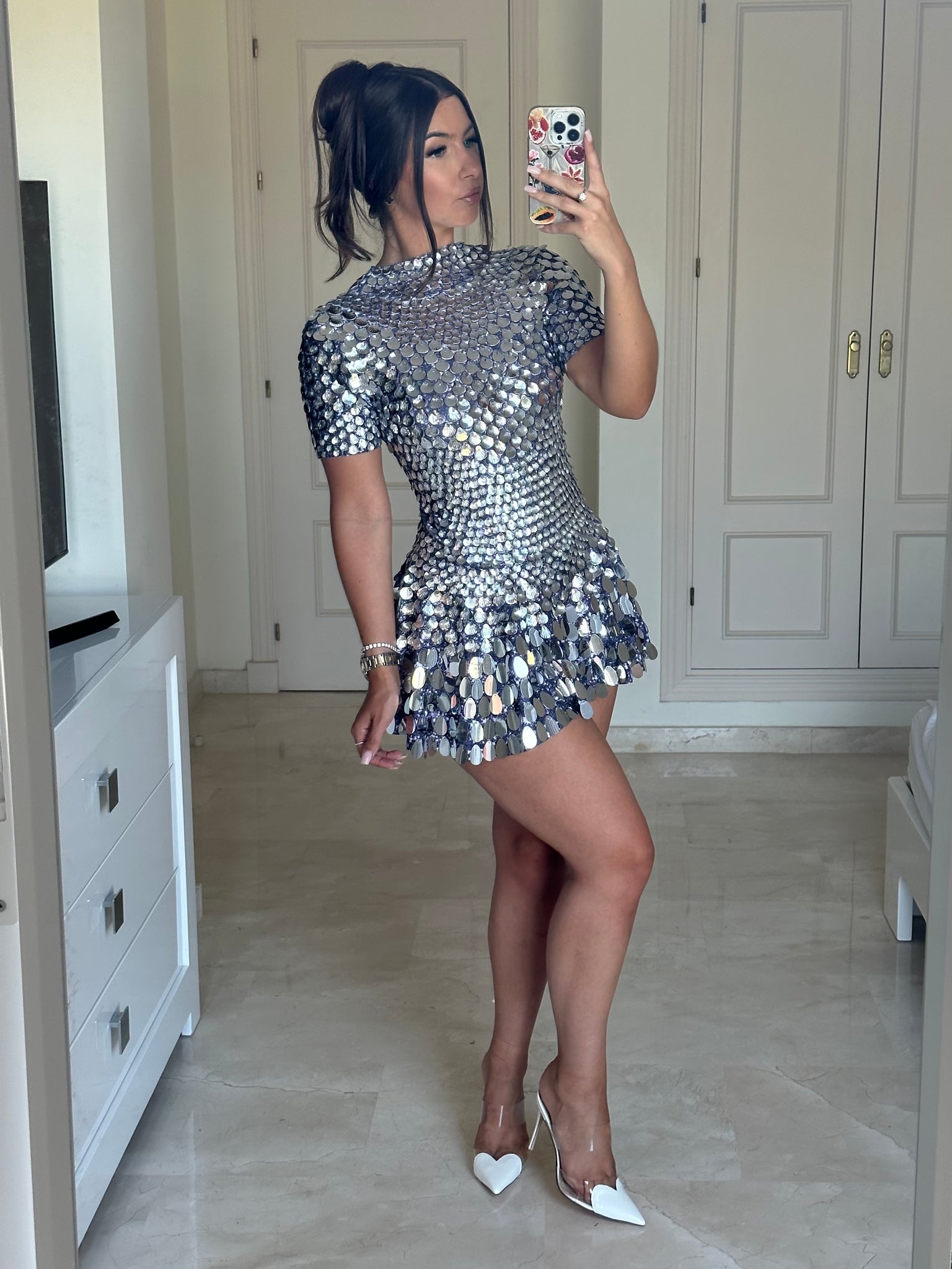‘FOR THE FAME’ Sequin Dress - Silver