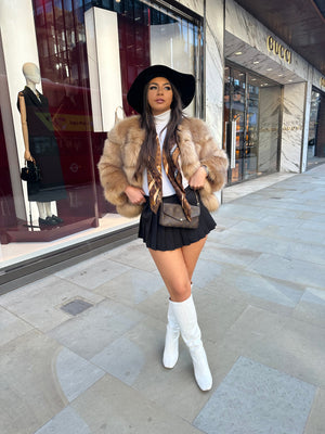 ‘FASHION WEEK’ Faux Fur Coat - Toffee