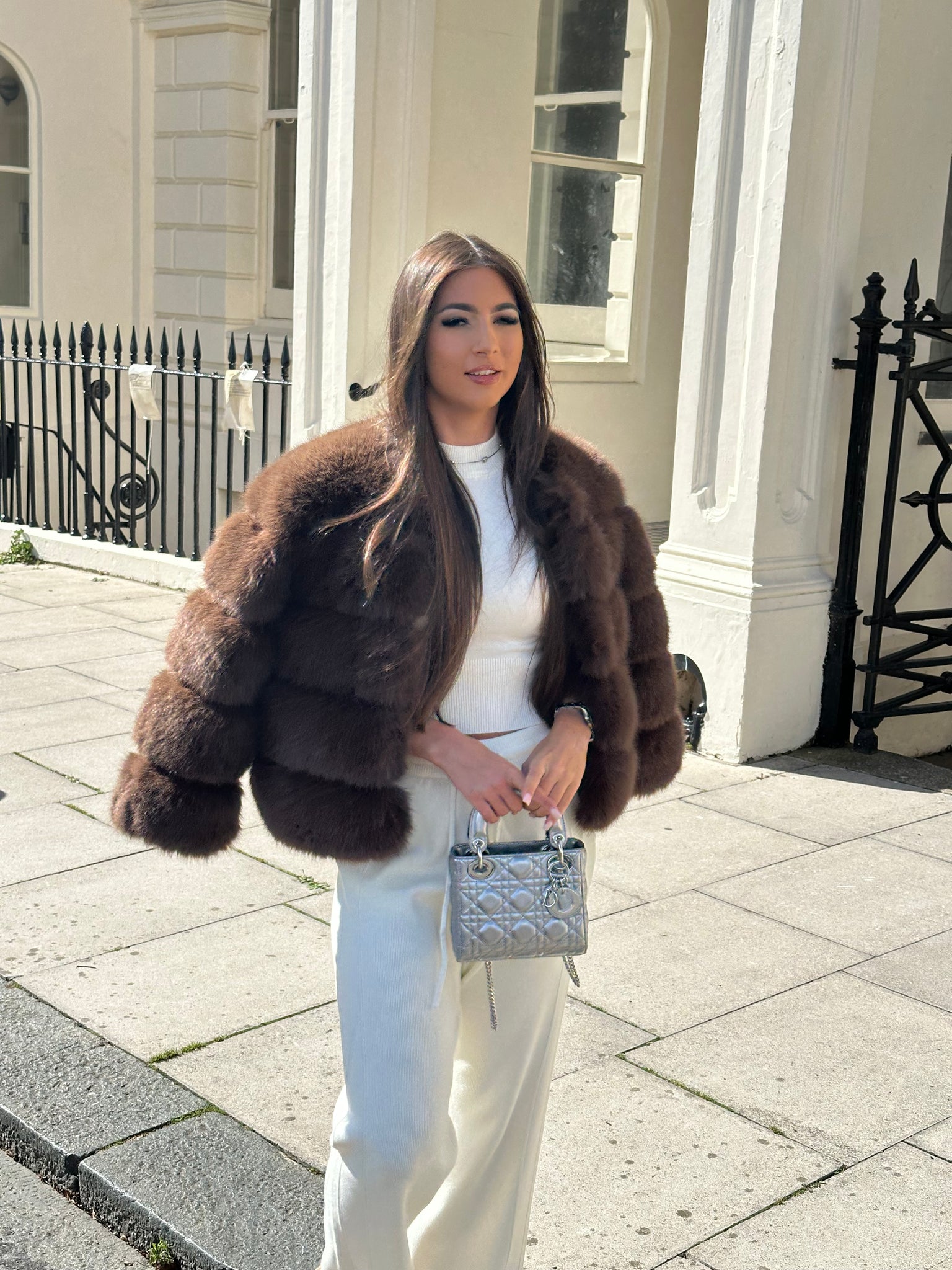 ‘FASHION WEEK’ Faux Fur Coat - Chocolate