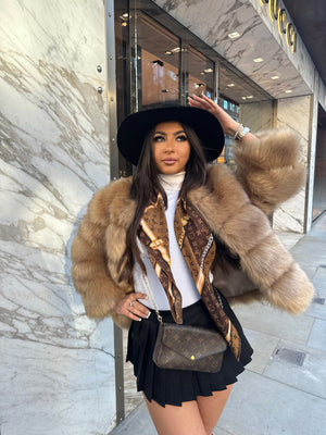 ‘FASHION WEEK’ Faux Fur Coat - Toffee