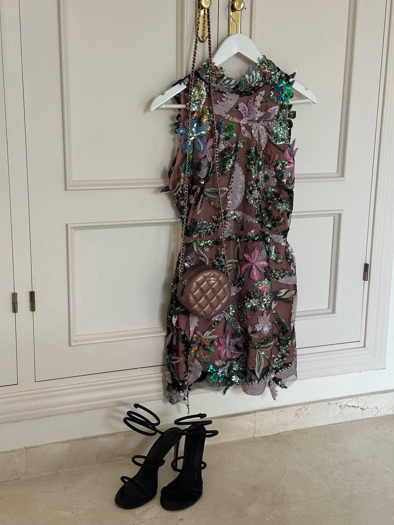 ‘PARADISE’ Sequin Embellished Dress