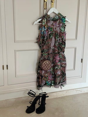 ‘PARADISE’ Sequin Embellished Dress