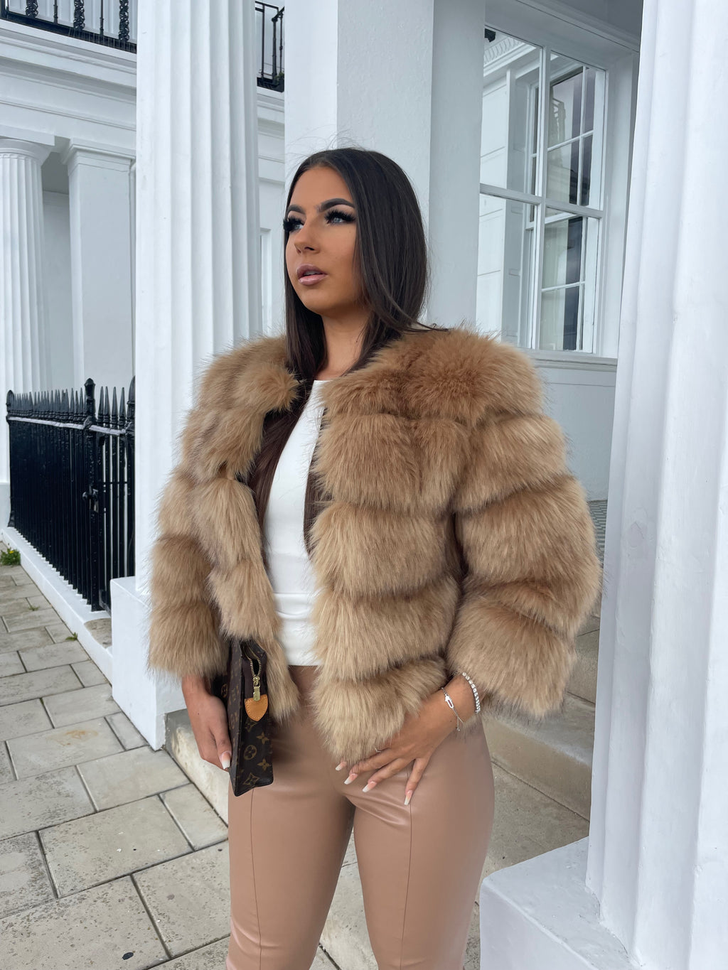 ‘FASHION WEEK’ Faux Fur Coat - Toffee