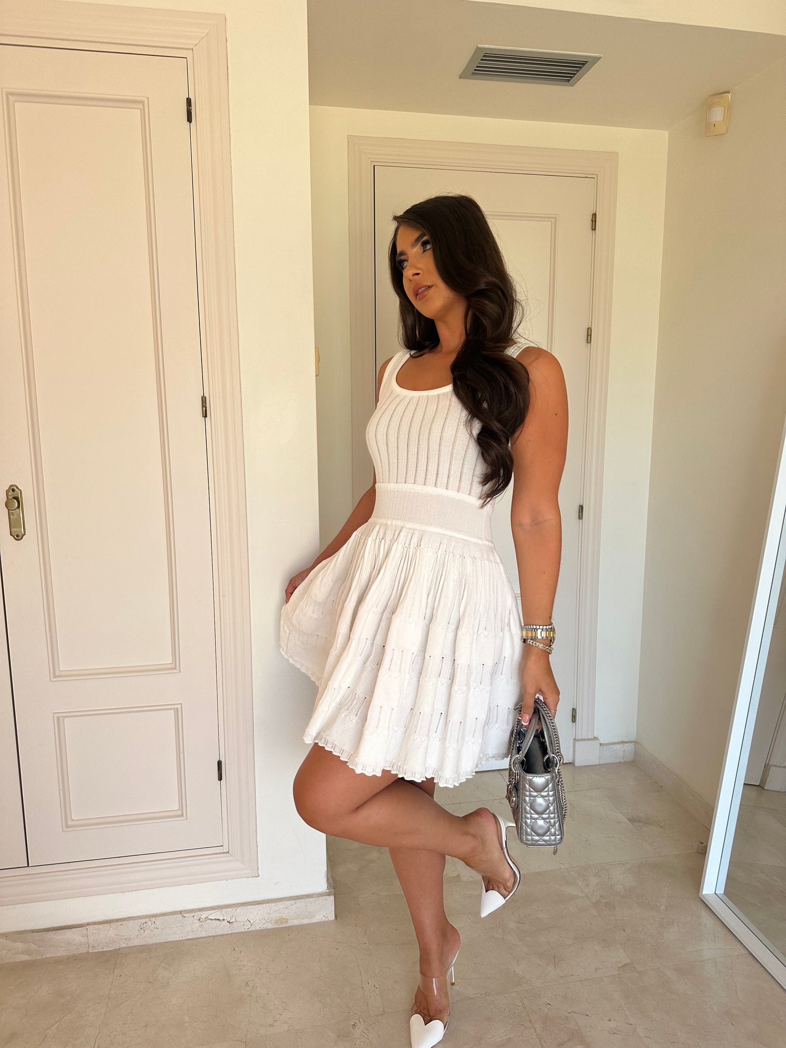 ‘MAISON’ Knitted Dress - White