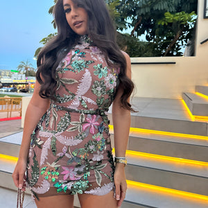 ‘PARADISE’ Sequin Embellished Dress