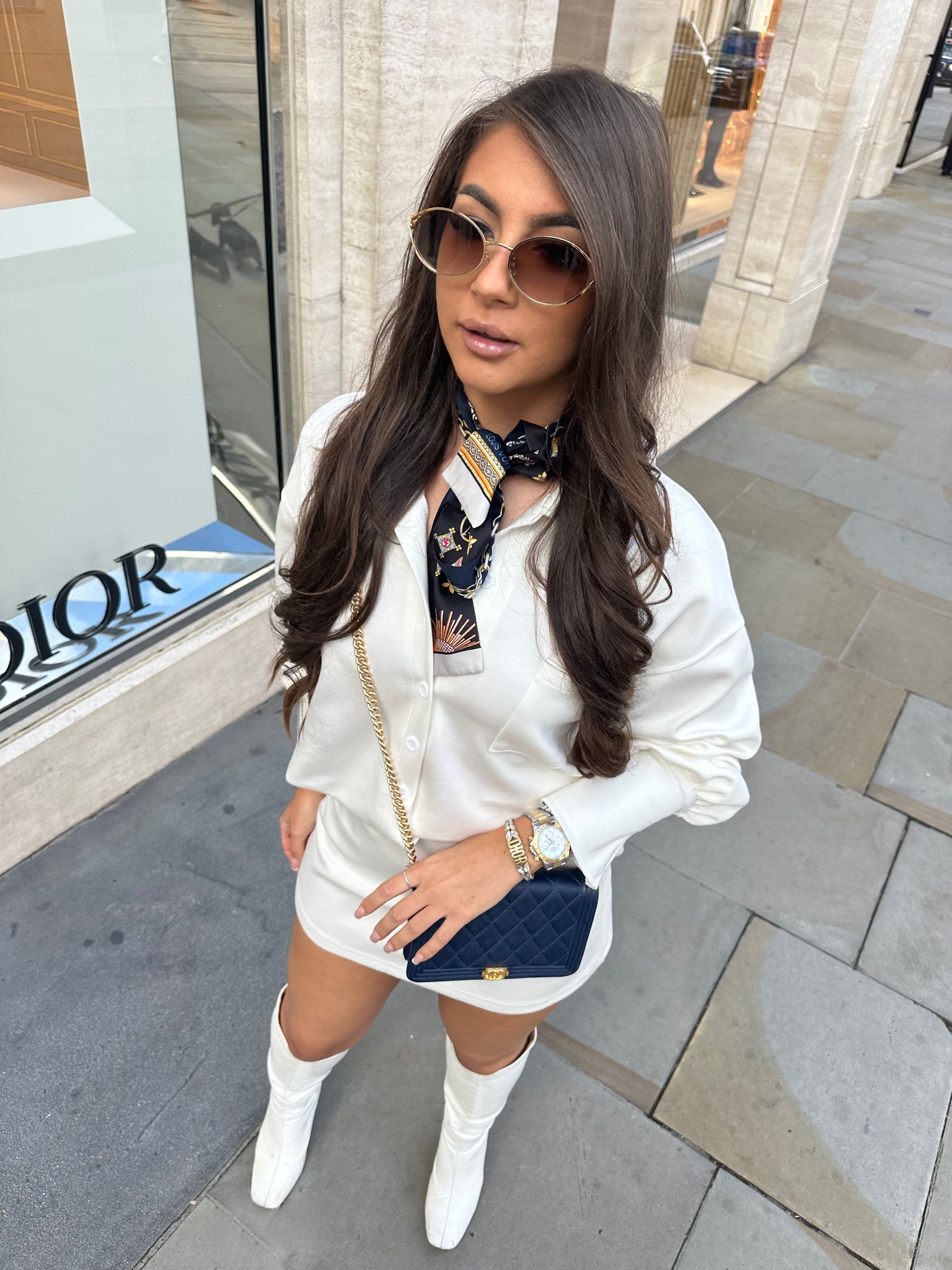 ‘OFF DUTY’ Shirt Co Ord - White