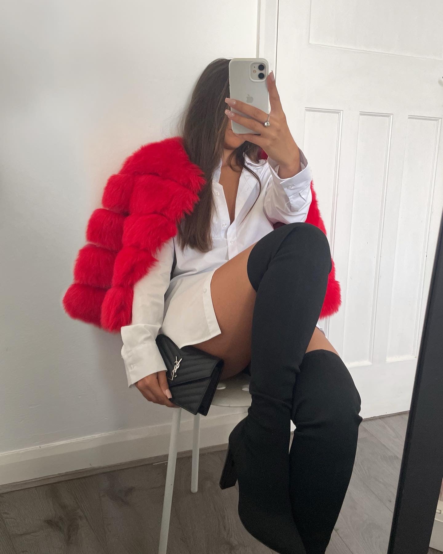‘FASHION WEEK’ Faux Fur Coat - Red