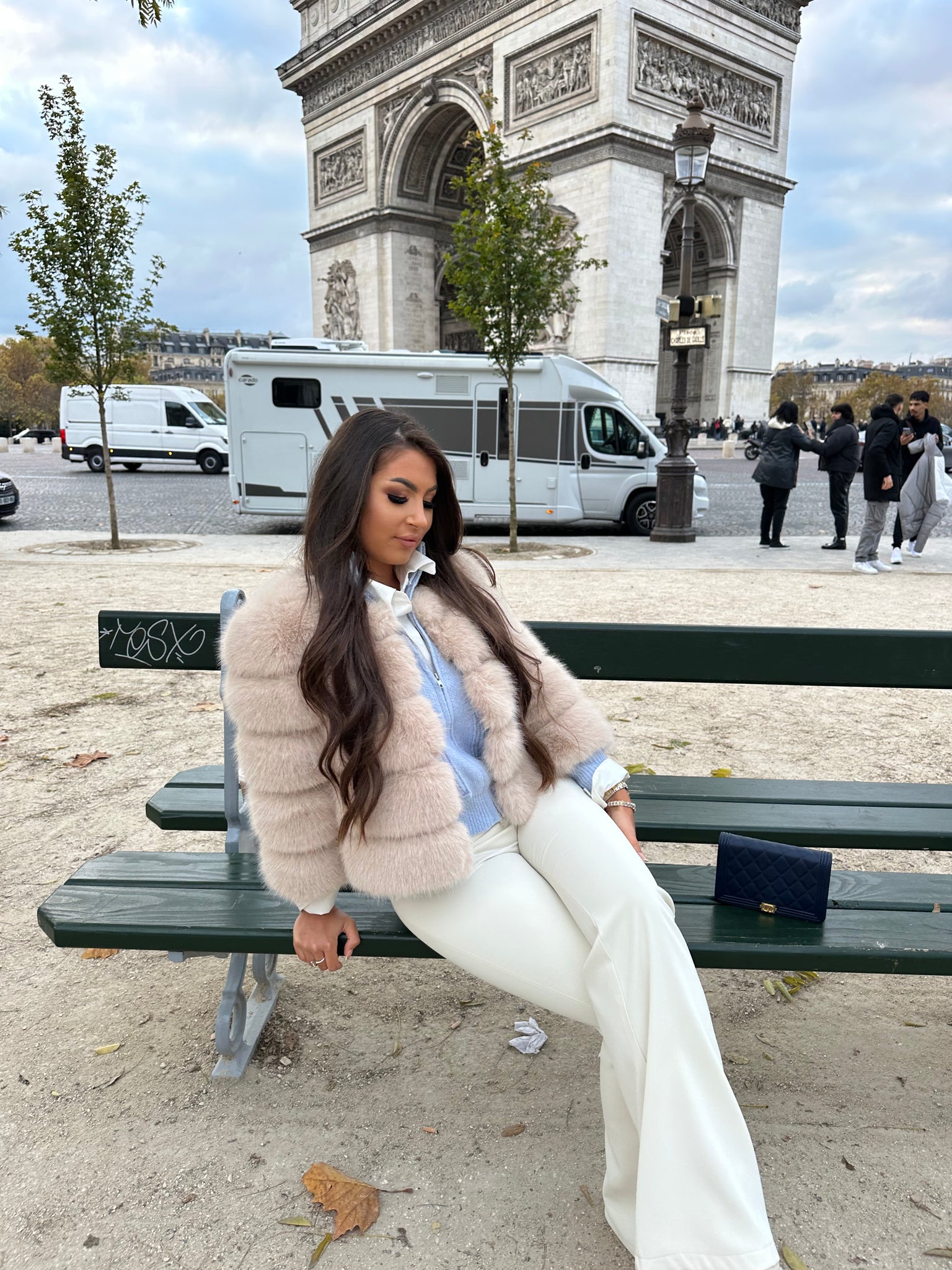‘FASHION WEEK’ Faux Fur Coat - Beige