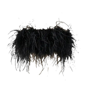 ‘KOURT’ Ostrich Feather top