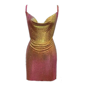CHAIN REACTION' Chainmail Dress - Iridescent Bella Luxe CHAIN REACTION' Chainmail Dress - Iridescent Bella Luxe