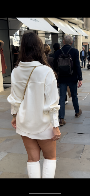 ‘OFF DUTY’ Shirt Co Ord - White