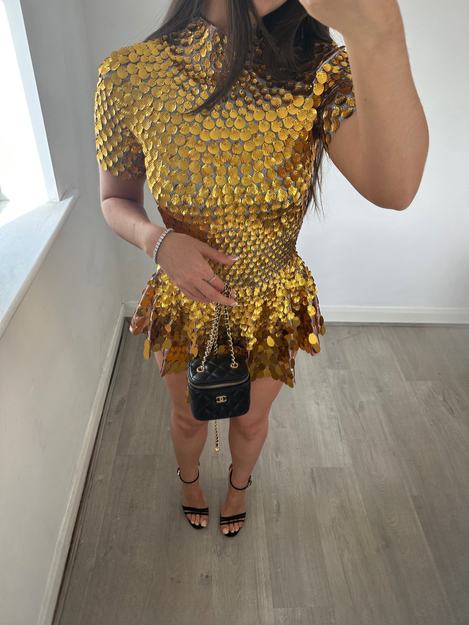 FOR THE FAME' Sequin Dress - Gold Bella Luxe FOR THE FAME' Sequin Dress - Gold Bella Luxe