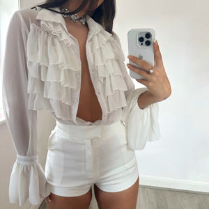 'CLUELESS’ Frill Blouse