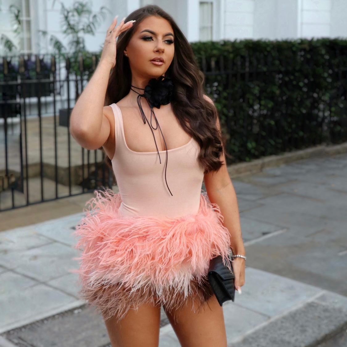 ‘KHLOE’ Ostrich Feather Skirt