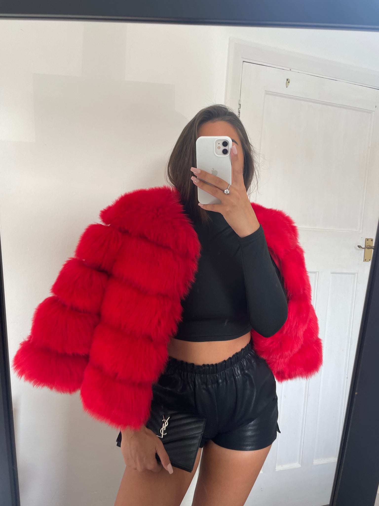 ‘FASHION WEEK’ Faux Fur Coat - Red