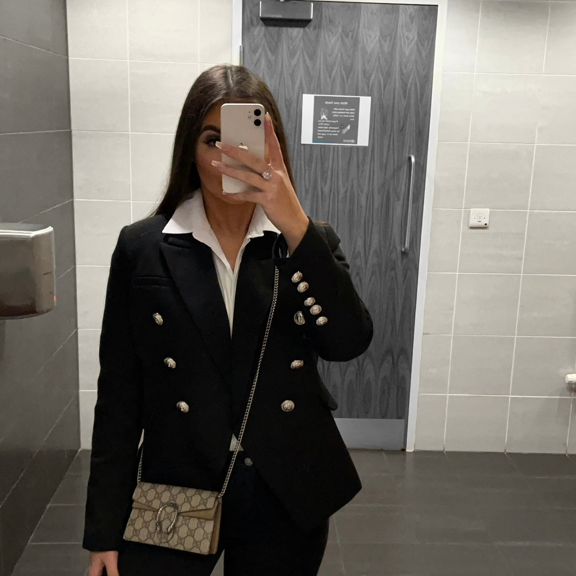 ‘JORDAN’ Military Style Blazer - Black / Silver Button