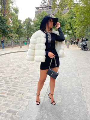 ‘FASHION WEEK’ Faux Fur Coat - White