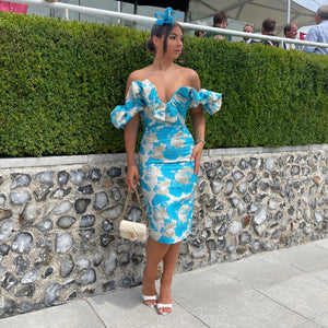 blue races dress Kentucky Derby Dress Race Outfit in Blue by Portia and Scarlett PS2432