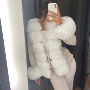 Fox sales fur cardigan